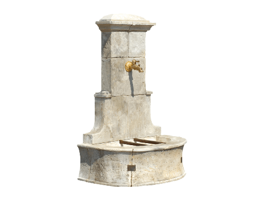 Fontaine centrale en pierre ǀ Fontaine provençale de jardin en pierre